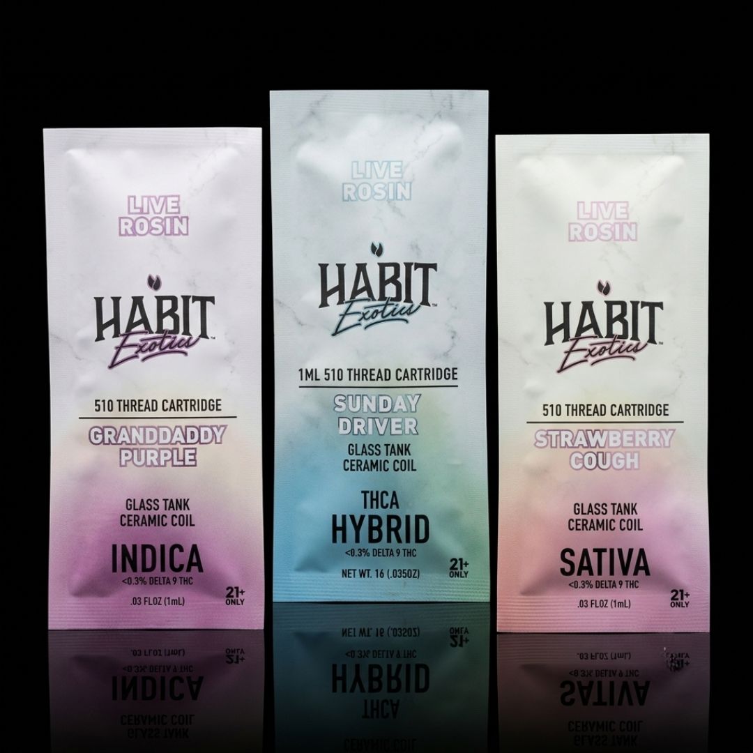 HABIT Exotics 1g Live Rosin THCa Vape Cartridge HABIT Exotics 1g Live Rosin THCa Vape Cartridge