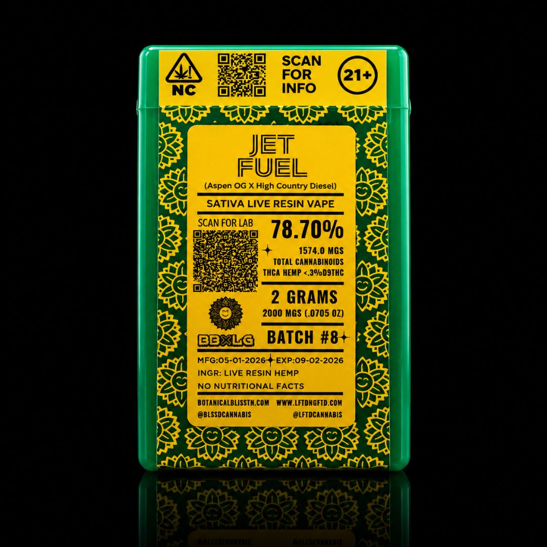 BBXLG 2mL Live Resin Disposable, Strain: Jet Fuel (S)