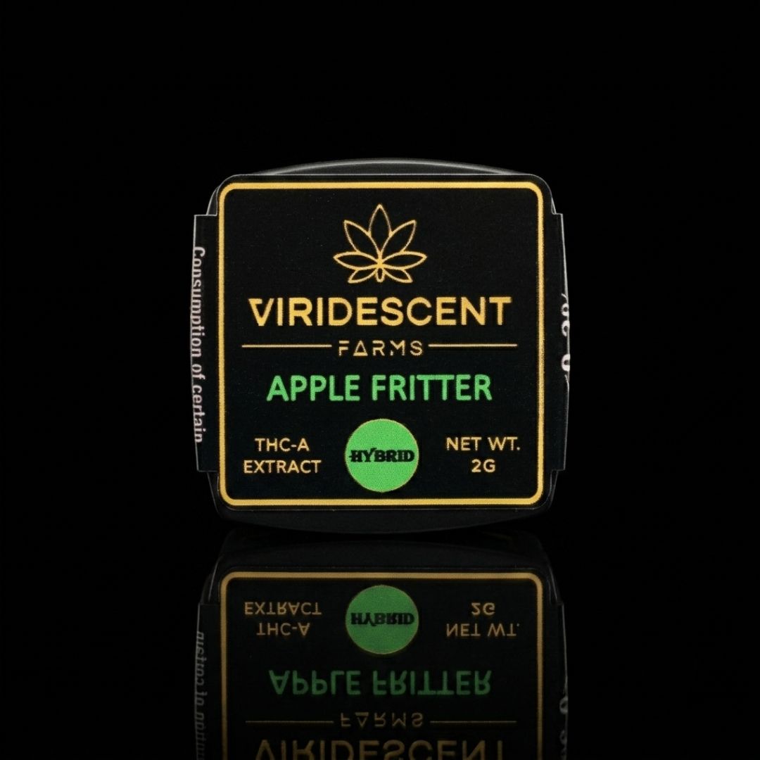 Viridescent Farms Concentrate Viridescent Farms Concentrate, Strain: Apple Fritter (H), Weight: 2G