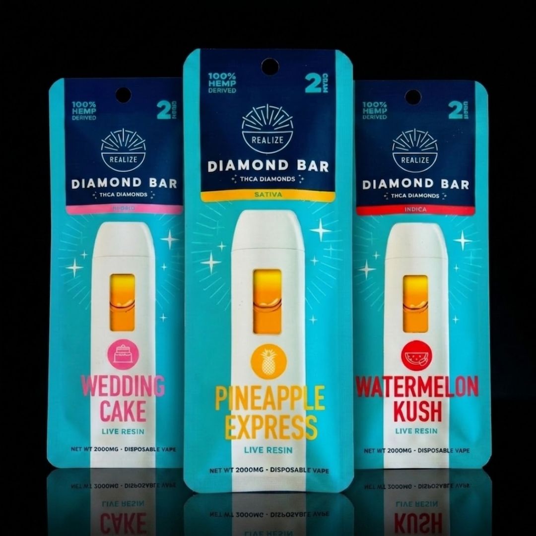 Realize THCA Diamond Bar 2G Disposable Vape Realize THCA Diamond Bar 2G Disposable Vape