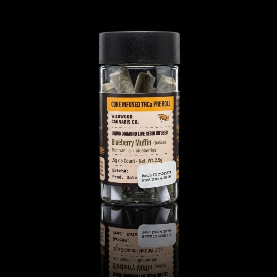 Core Infused THCA Live Resin Pre Rolls, 5ct Core Infused THCA Live Resin Pre Rolls, 5ct