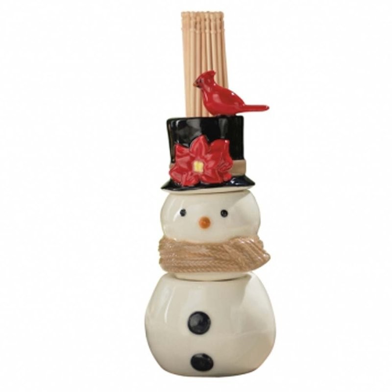 Christmas Song Snowman Salt and Pepper Shaker and Toothpick Holder