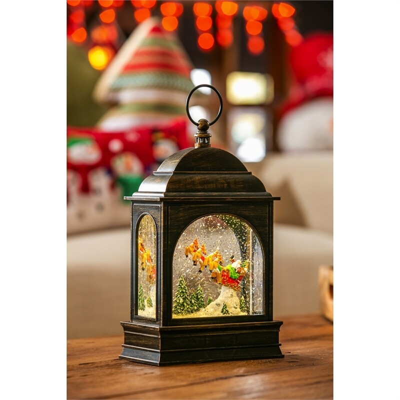 Santa&#39;s Sleigh Musical Lantern