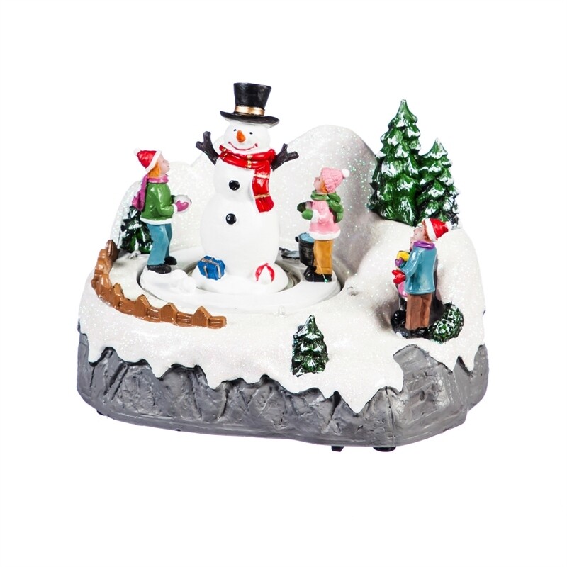 Light-Up Snowman Village