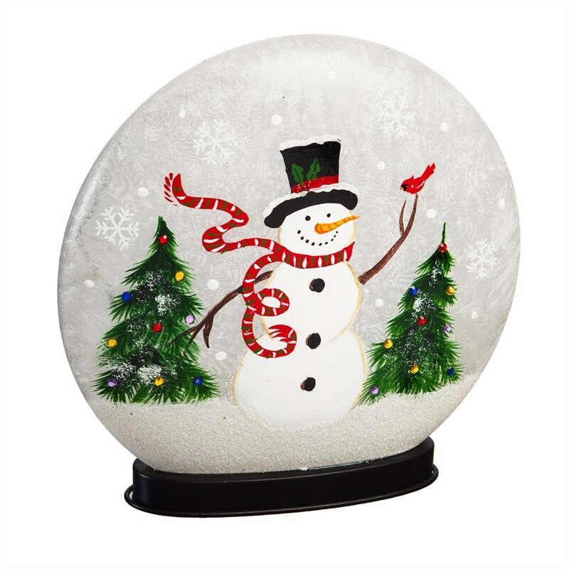 Snowman &amp; Cardinal LED Disc