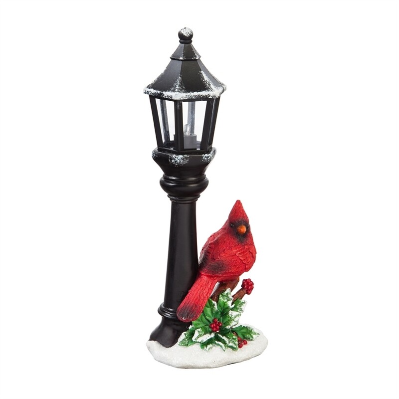 Cardinal &amp; Street Lamp Table Decor