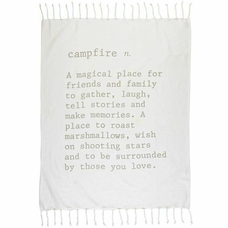 Campfire Definition Throw Blanket