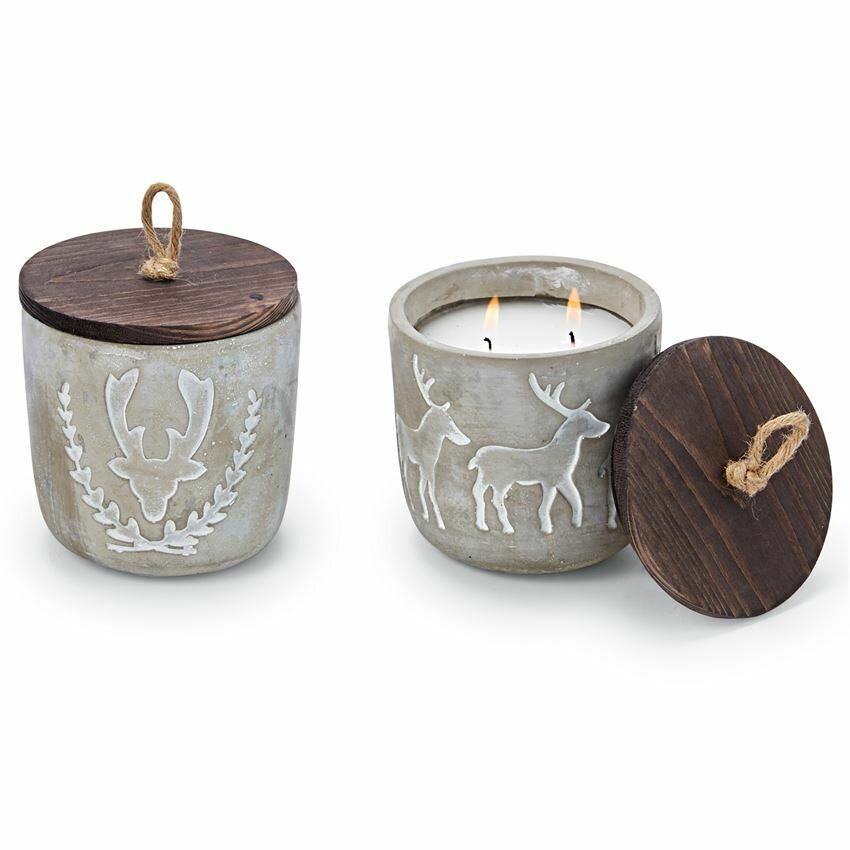 Deer Concrete Candles