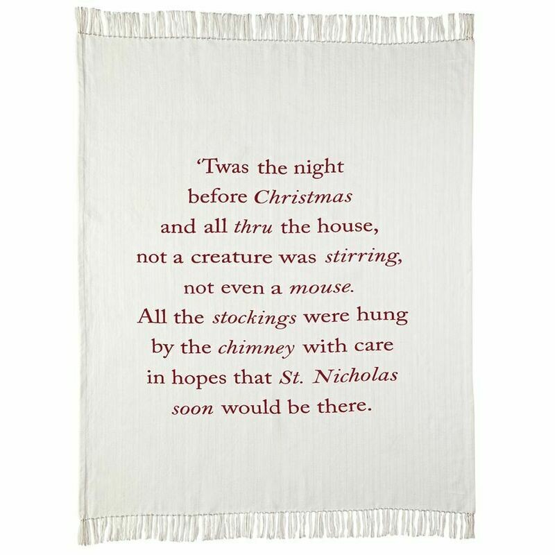 Twas the Night Tassel Throw Blanket