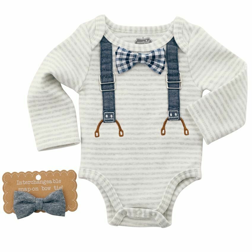 Bowties and Suspenders Onesie