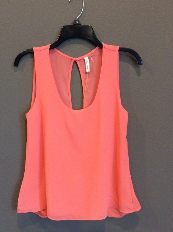 Open Slit Back Tank Top