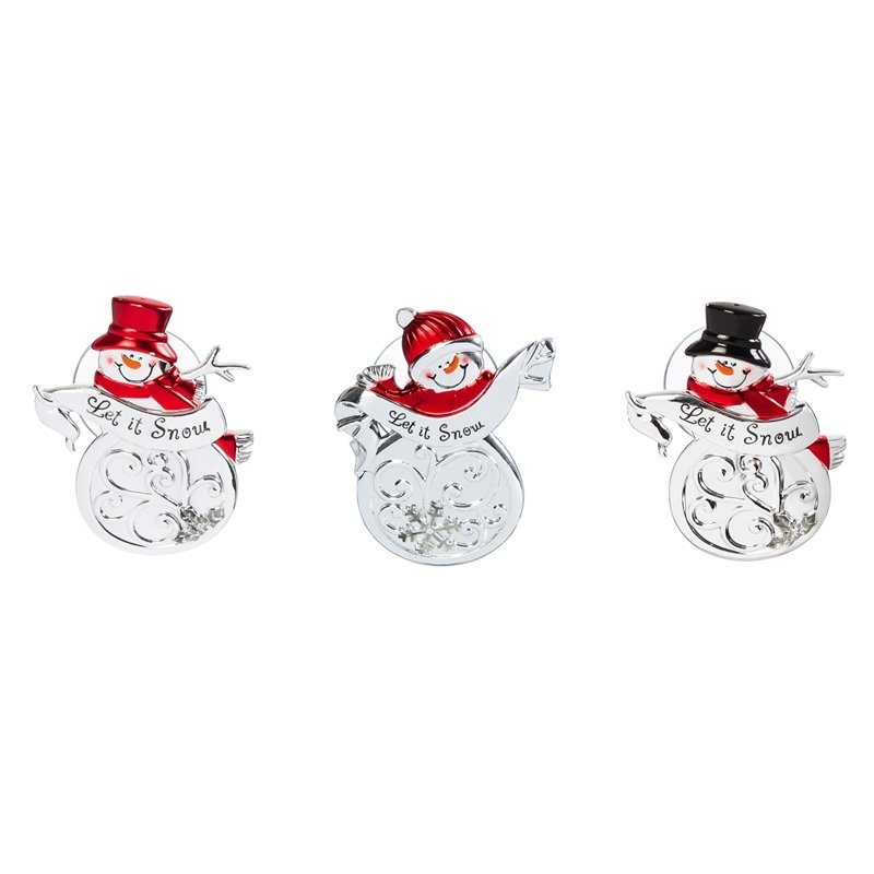 Snowmen Window Bling, 3 Assorted