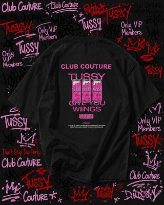 T-SHIRT TUSSY NERA STAMPA FUCSIA T-SHIRT TUSSY NERA STAMPA FUCSIA