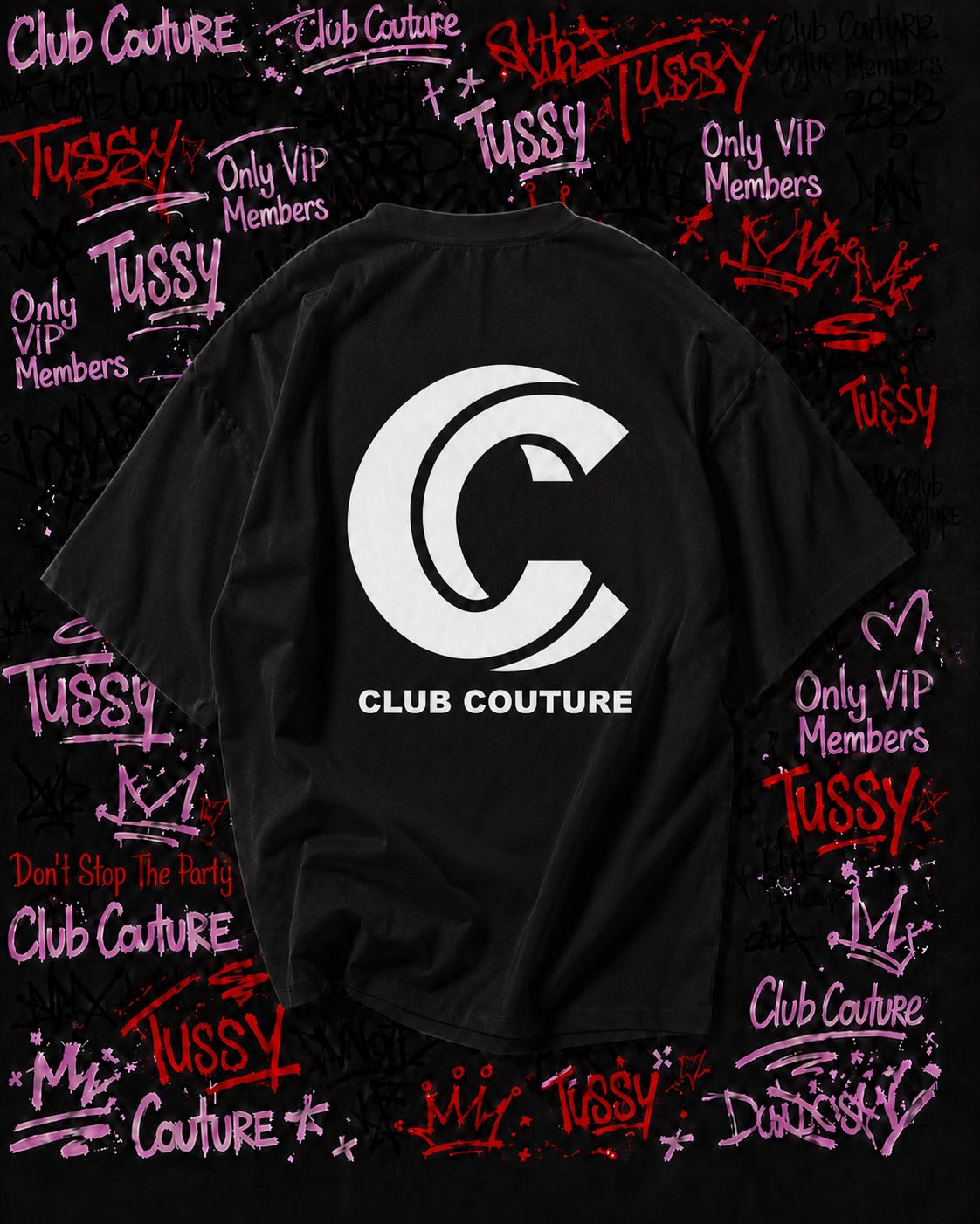 T-SHIRT C-COUTURE NERO STAMPA BIANCA T-SHIRT C-COUTURE NERO STAMPA BIANCA