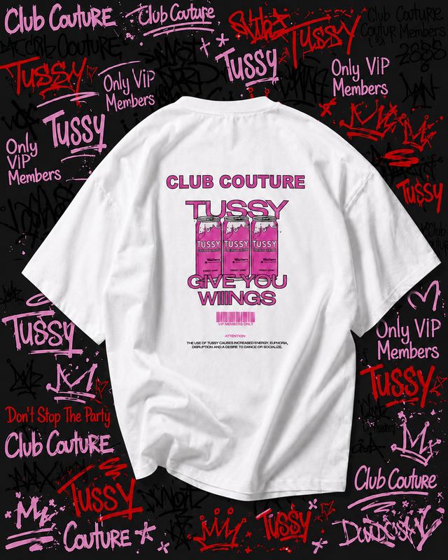 T-SHIRT TUSSY BIANCA STAMPA FUCSIA