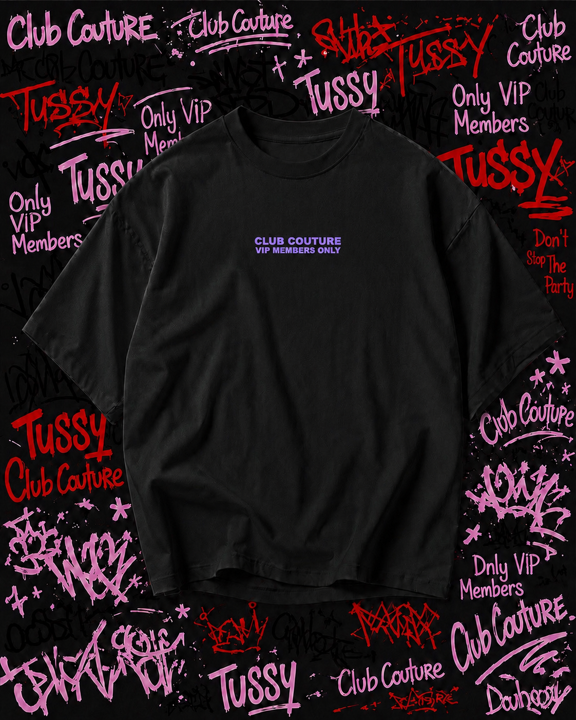 T-SHIRT FULMINE NERA STAMPA BLU VIOLACEO