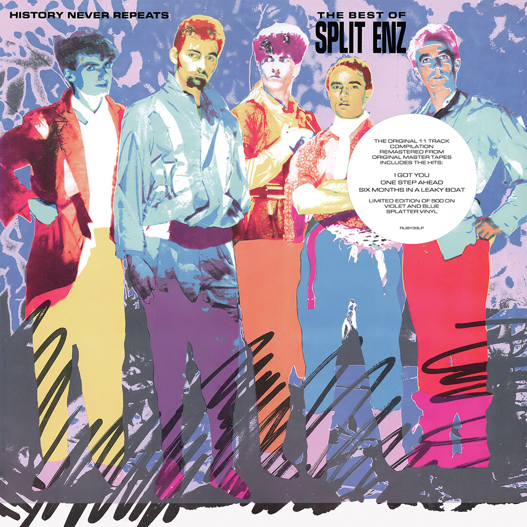Split Enz / History Never Repeats - The Best of Split Enz LP: Violet & Blue splatter