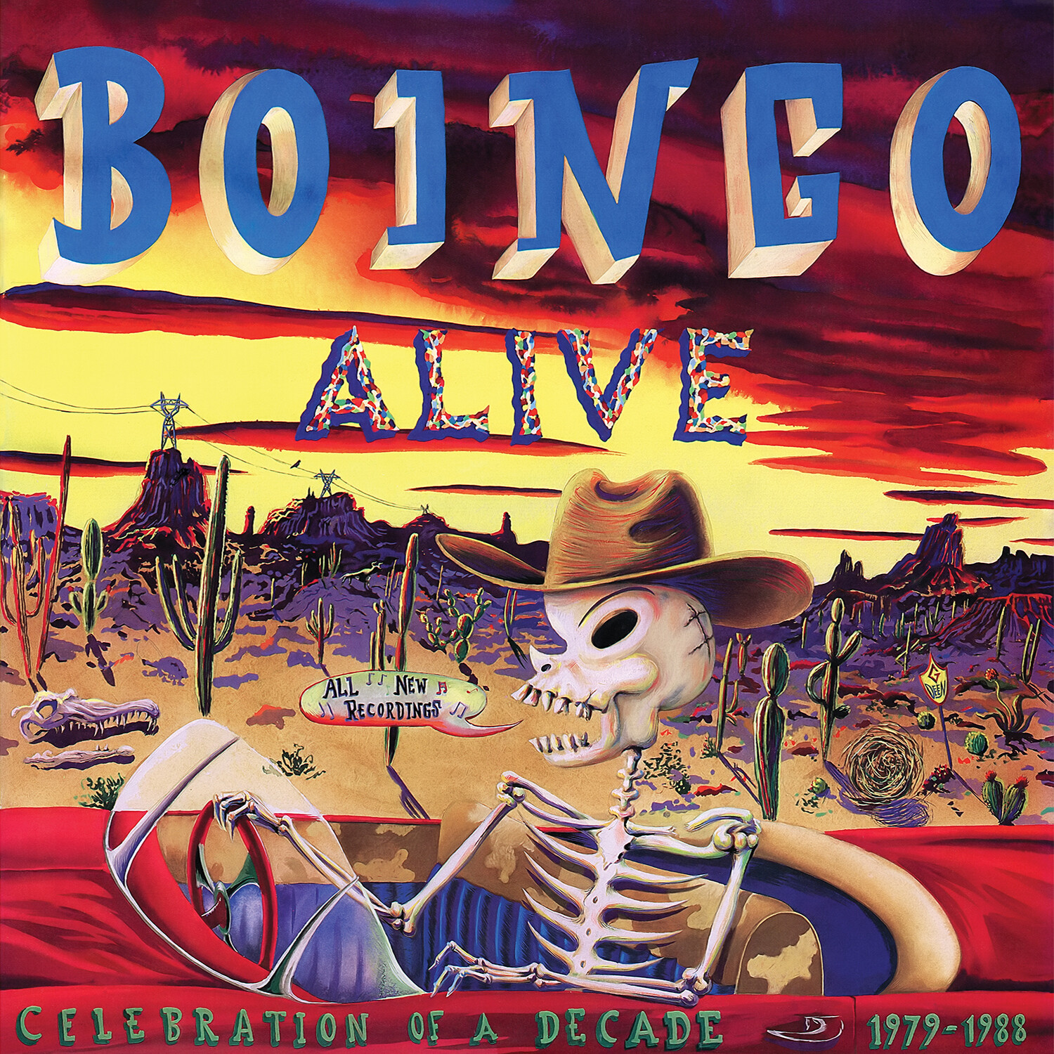 PRE-ORDER Oingo Boingo / Boingo Alive 3xLP Tri-Fold sleeve: Blue/Red/Purple vinyl