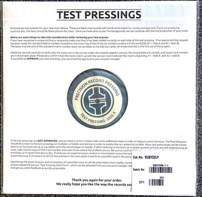 TEST PRESSING LP Oingo Boingo / Nothing To Fear BLACK VINYL