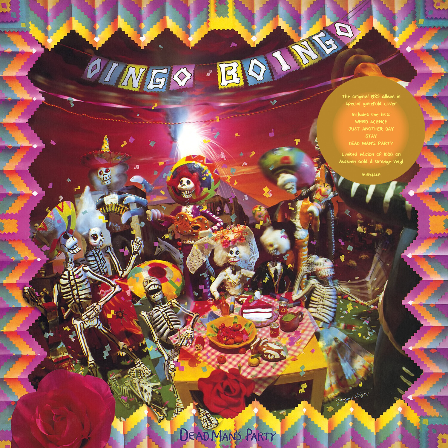 Oingo Boingo / Dead Man's Party gatefold LP: Autumn Gold & Orange vinyl
