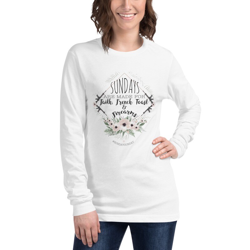 &quot;Sundays Are Made For&quot; Ladies&#39; Long Sleeve Tee