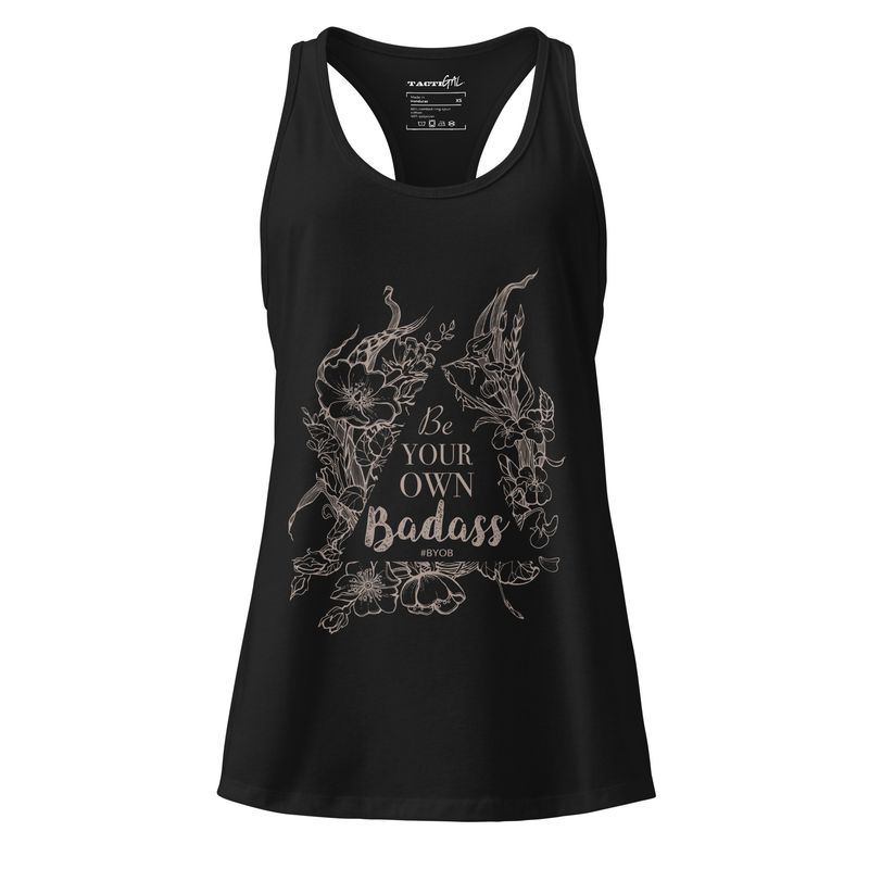 BYOB &quot;Be Your Own Badass&quot; Women’s fitted racerback tank top