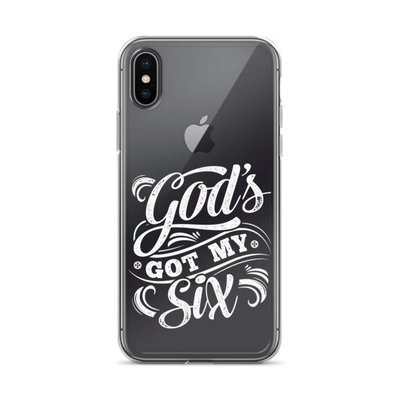 "God's Got My Six" iPhone Case - White Lettering