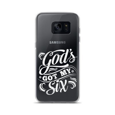 "God's Got My Six" Samsung Case - White Lettering