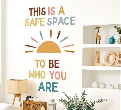 This is a safe space wall decor stickers