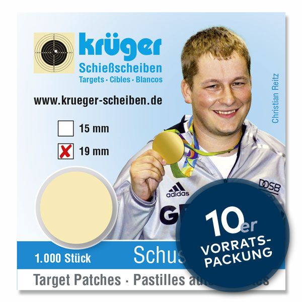 Schusslochpflaster 19 mm beige 10er Packung