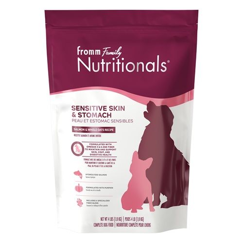 Fromm Nutritionals Dog Food Sensitive Skin/Stomach Salmon/Oats, Size: 4 lb