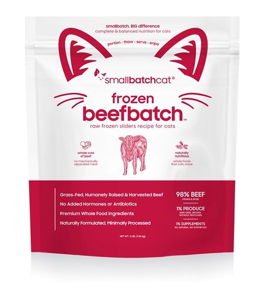 SmallBatch Cat Raw Sliders 3 lb, Flavor: Beef
