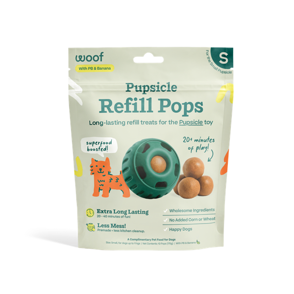 Woof Pop, Flavor: Banana/PB, Size: SM