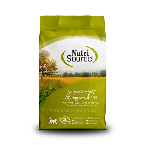 NutriSource Cat Food Senior/Weight, Size: 4 LB