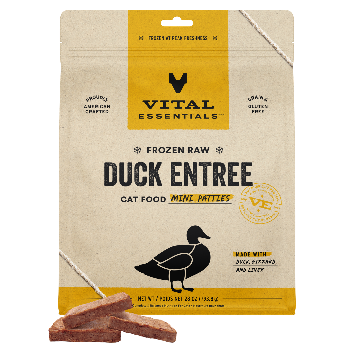 Vital Essentials Raw Cat 28 OZ, Flavor: Duck