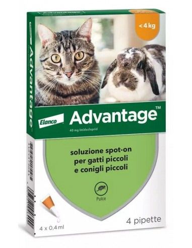 ADVANTAGE PER GATTI E CONIGLI < 4KG ADVANTAGE PER GATTI E CONIGLI < 4KG