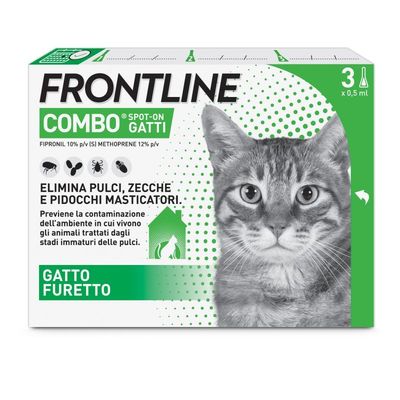 Frontile Combo Gatti e Furetti, 3 Pipette Antiparassitarie Frontile Combo Gatti e Furetti, 3 Pipette Antiparassitarie