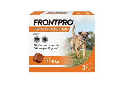 FRONTPRO x3 Compresse Masticabili Antiparassitario Per Cani (4-10Kg) FRONTPRO x3 Compresse Masticabili Antiparassitario Per Cani (4-10Kg)