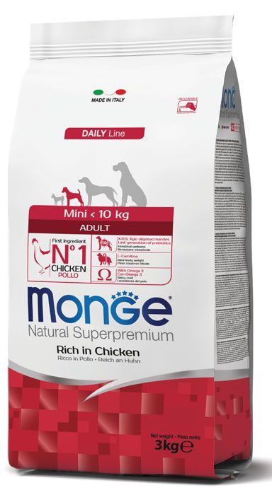 Monge Natural Superpremium Mini Adult Ricco in Pollo