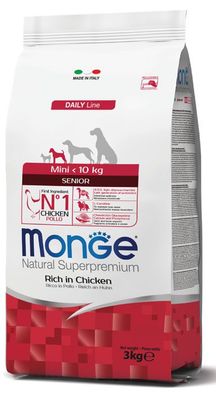 Monge Natural Superpremium Mini Senior Ricco di Pollo Monge Natural Superpremium Mini Senior Ricco di Pollo
