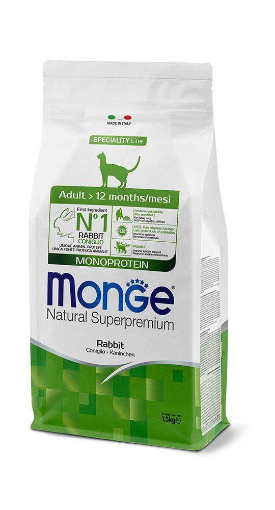 Monge Natural Superpremium Adult Monoprotein – Coniglio Monge Natural Superpremium Adult Monoprotein – Coniglio