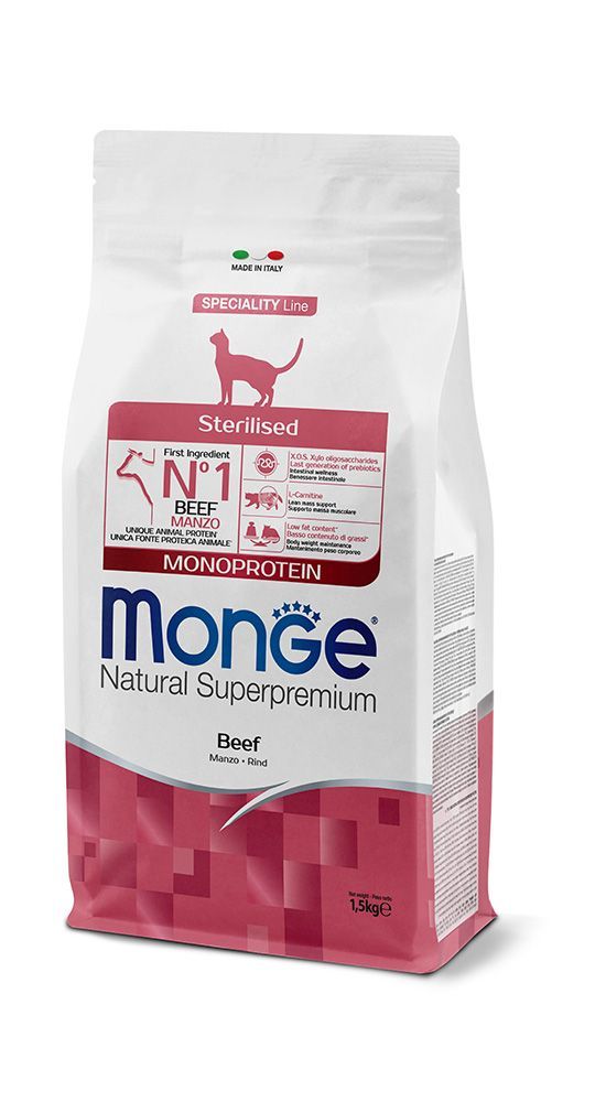 Monge Natural Superpremium Sterilised Monoprotein – Manzo Monge Natural Superpremium Sterilised Monoprotein – Manzo