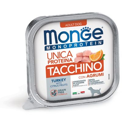 Monge Monoprotein Patè Tacchino con Agrumi – Adult Monge Monoprotein Patè Tacchino con Agrumi – Adult