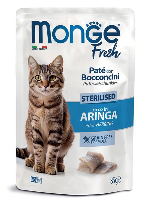 Monge Fresh Paté con Bocconcini ricco in Aringa – Sterilised Monge Fresh Paté con Bocconcini ricco in Aringa – Sterilised
