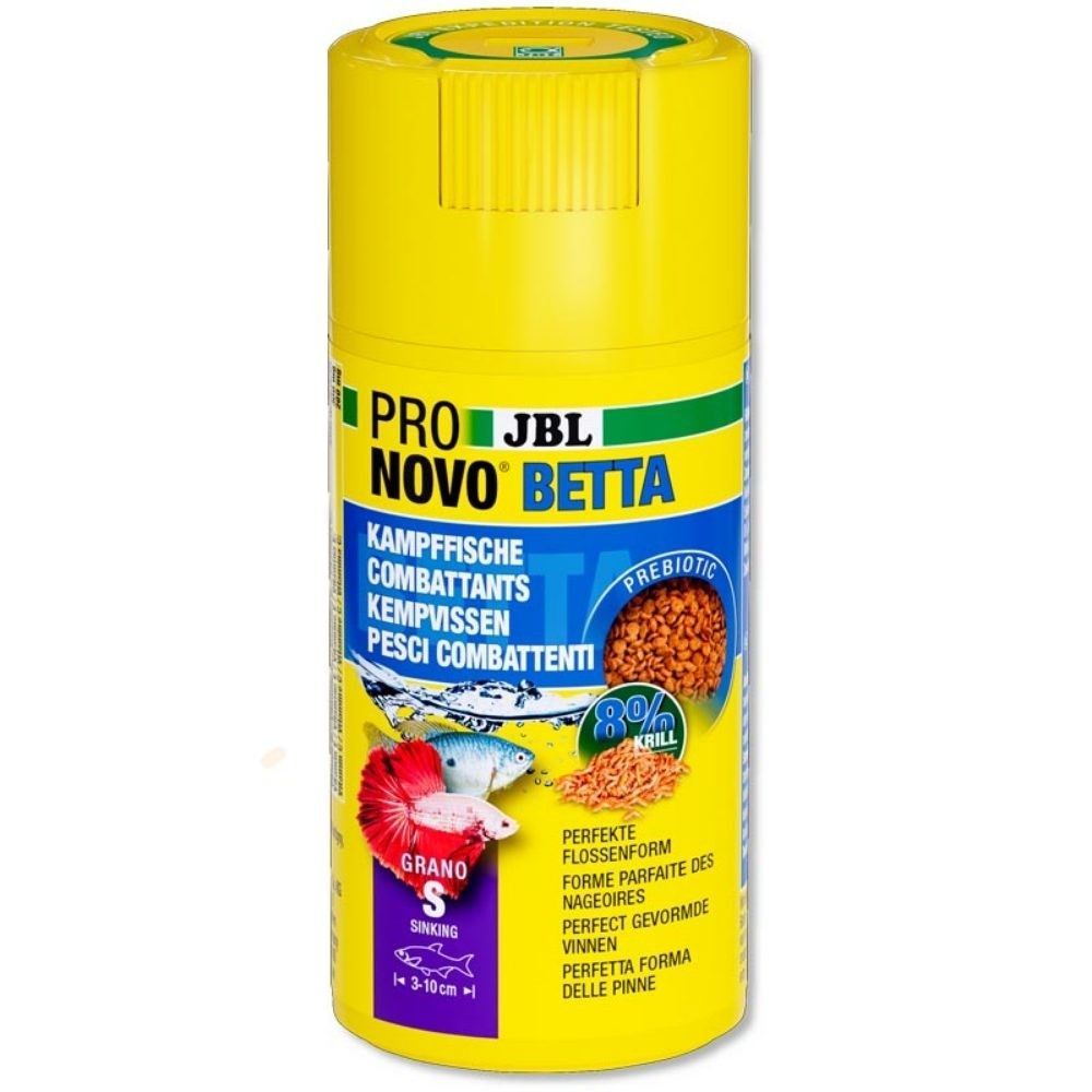 JBL ProNovo Betta Grano S 100ml - granulato di base per Betta JBL ProNovo Betta Grano S 100ml - granulato di base per Betta
