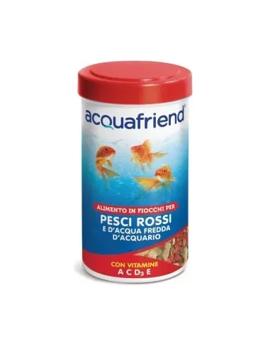 Mangime in Fiocchi Acquafriend per Pesci Rossi con Vitamine e Omega 3 Mangime in Fiocchi Acquafriend per Pesci Rossi con Vitamine e Omega 3