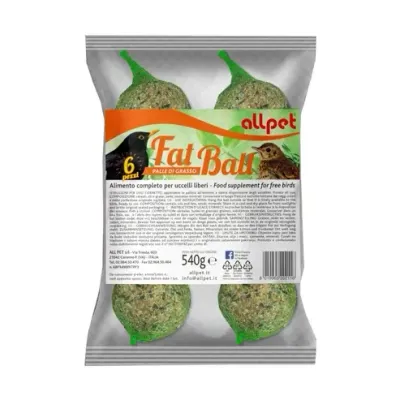 AllPet Palle di Grasso per Uccelli Selvatici Confezione da 6 pezzi Alimentazione Invernale ad Alta Energia
