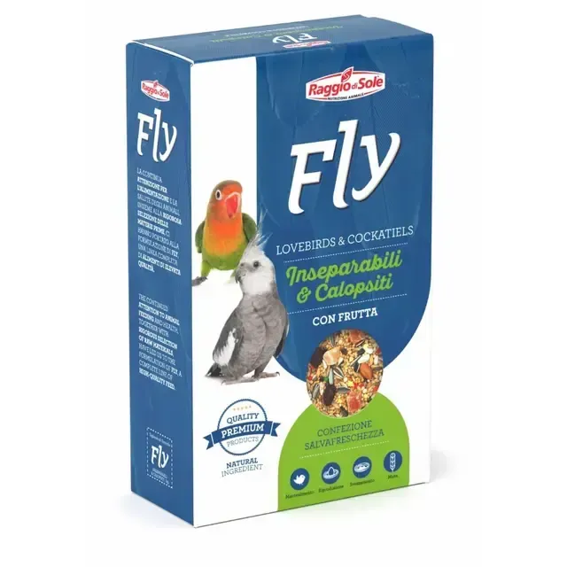 Mangime per Inseparabili e Calopsiti con frutta 1kg - Alimento composto per una dieta completa ed equilibrata Mangime per Inseparabili e Calopsiti con frutta 1kg - Alimento composto per una dieta completa ed equilibrata