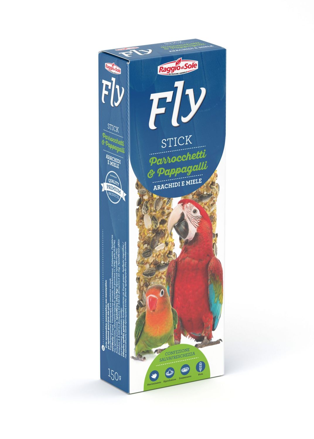 Stick Parrocchetti e Pappagalli Arachidi e Miele 150gr Stick Parrocchetti e Pappagalli Arachidi e Miele 150gr
