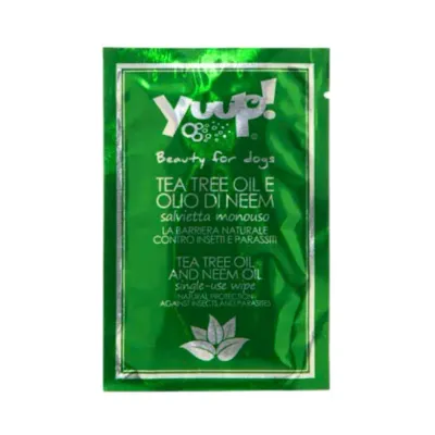 Yuup Salvietta Monouso Tea Tree Oil e Olio di Neem per Cani e Gatti Yuup Salvietta Monouso Tea Tree Oil e Olio di Neem per Cani e Gatti